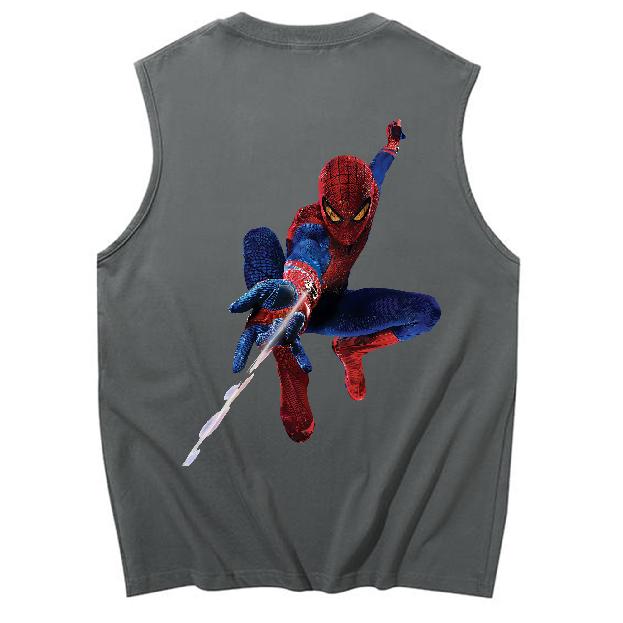 （画像用） Spider Man スパイダーマン コットン100％タンクトップ（背面プリント）